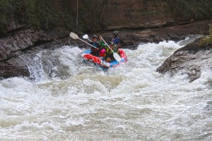 Bridge rapid grade 4 on the Ash River                                  