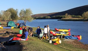 Camping on a Orange River tour  