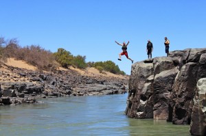 Heart stop rock on the Orange River                      