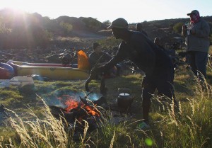 Campfire at 'Skeleton Coast" on 2nd evening.    